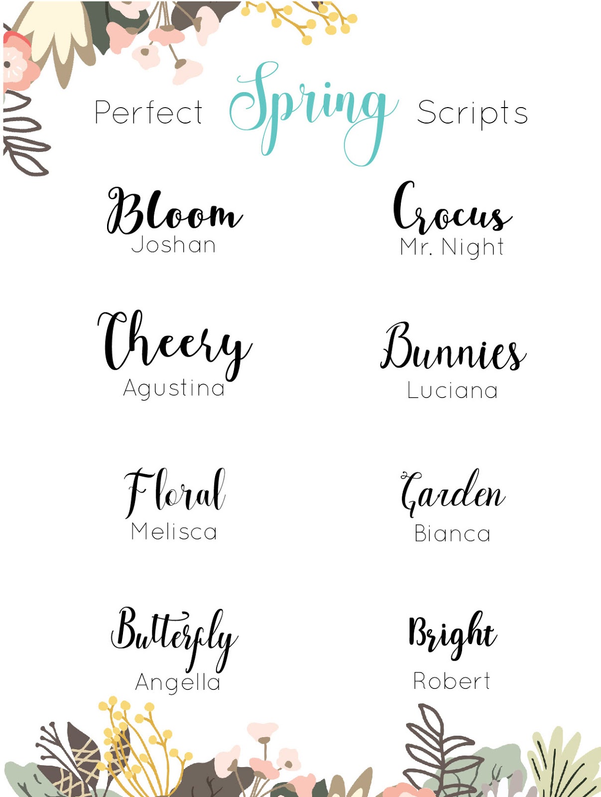  Script Fonts  from FontBundles Crafting in the Rain