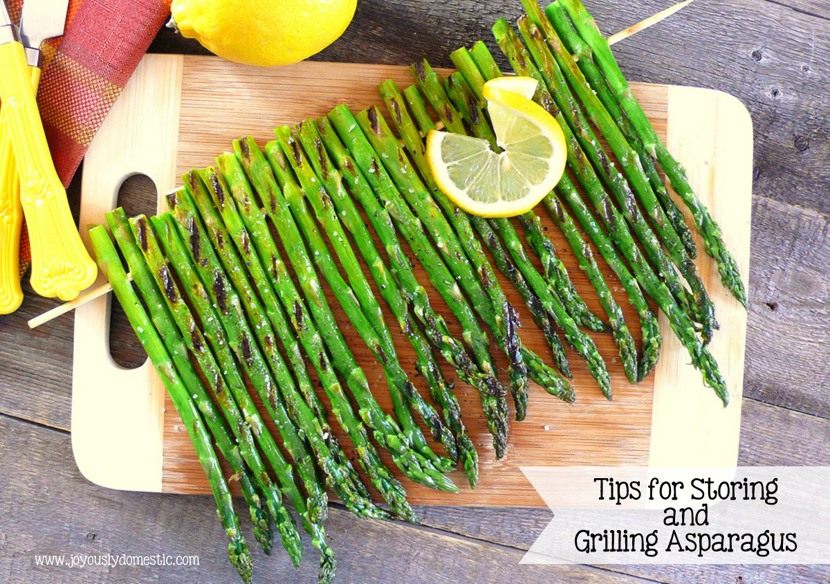 Joyously Domestic Grilled Asparagus with Maple Walnuts and Savory Yogurt