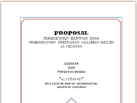 Contoh Proposal Bantuan Dana Rehab Masjid