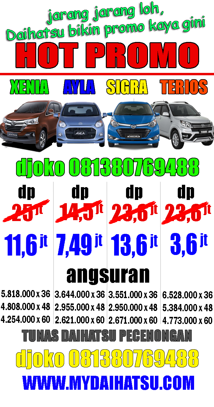 HOT PROMO TUNAS DAIHATSU DAN ACC MYDAIHATSU PROMO KREDIT DAIHATSU DI JAKARTA