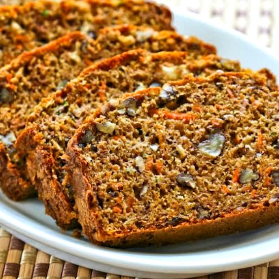 Low-Sugar and Whole Wheat Garden Harvest Cake with Zucchini, Apple, and Carrot