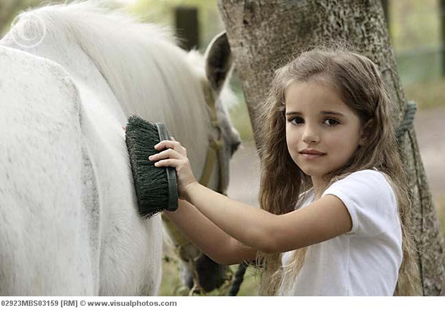 Girl with horse.