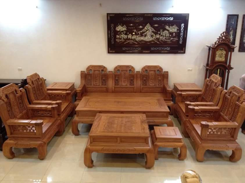 Đồ Gỗ Mỹ Nghệ Đồng Kỵ - Phú Gia: Bộ bàn ghế phòng khách đẹp, sang ...