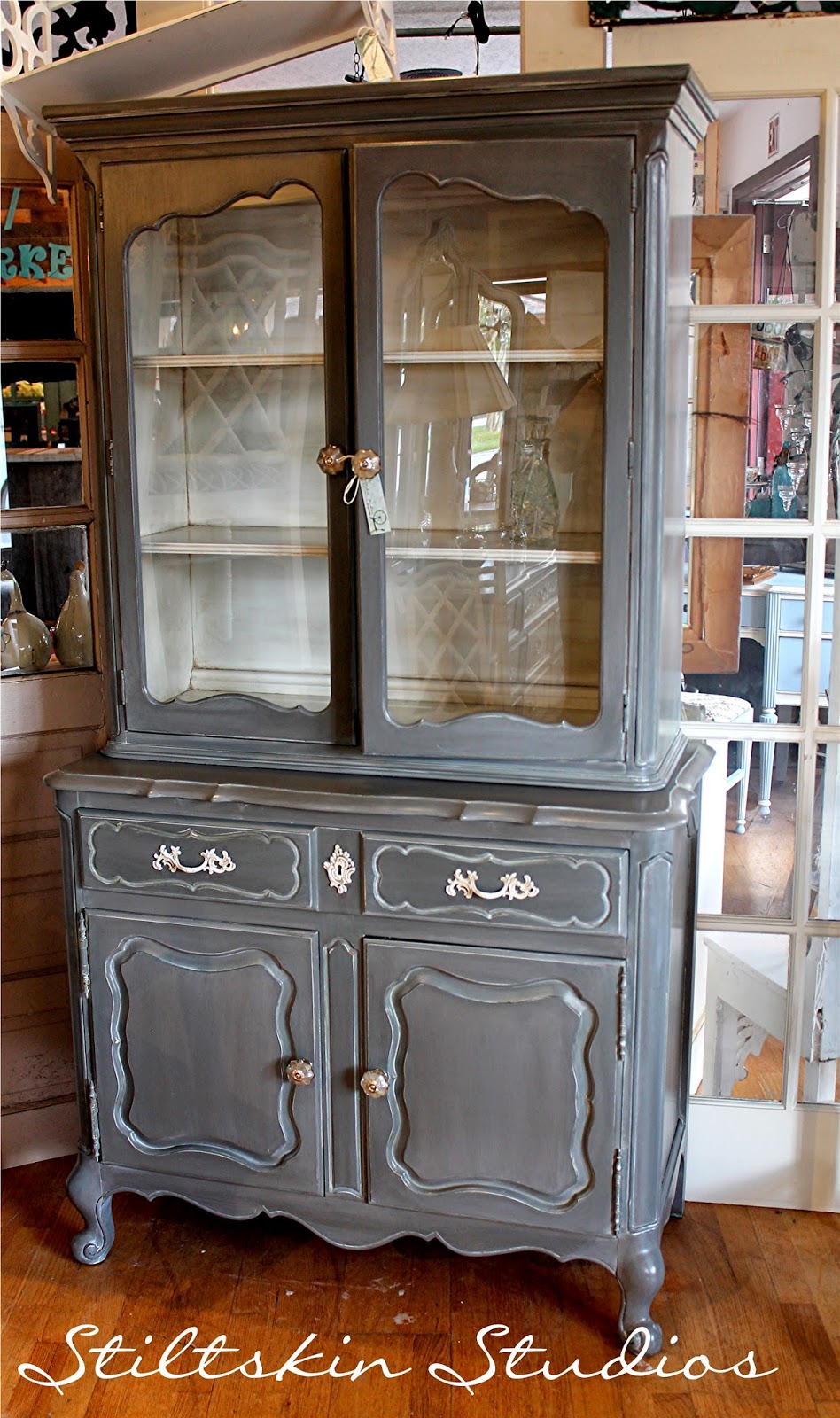 Stiltskin Studios Before & After French Provincial Buffet and Hutch