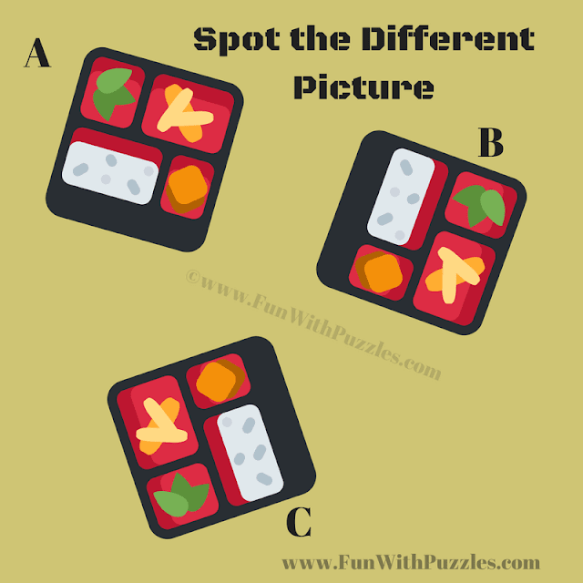 In this odd one out picture puzzle your challenge is to find the Bento Box which is different from others