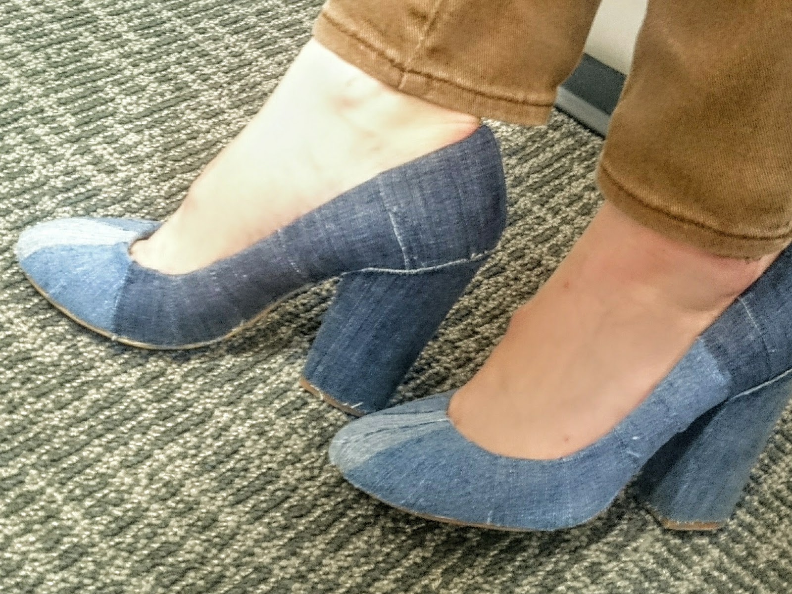 denim heels size 10