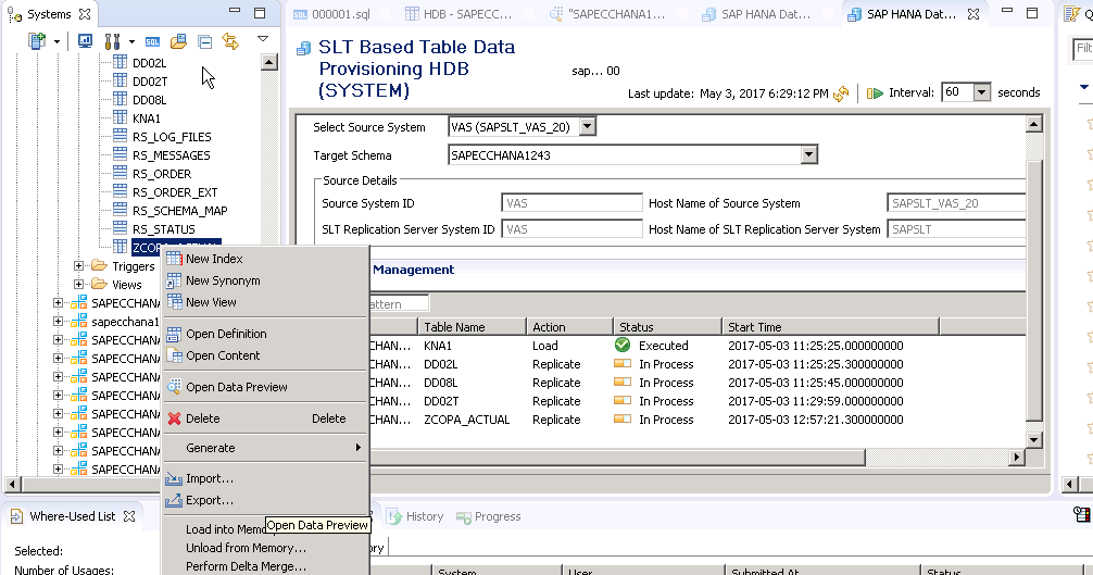 SAP TECH Implementing SLT Configuration for RESUME LOAD/REPLICATION
