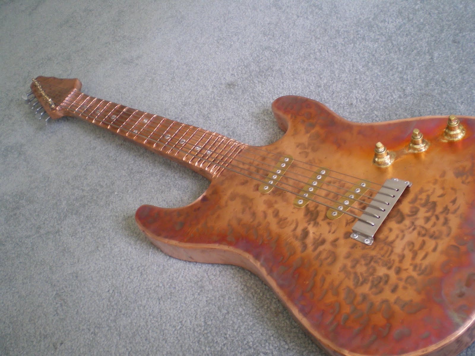 Helen's Clay Art Copper Guitar