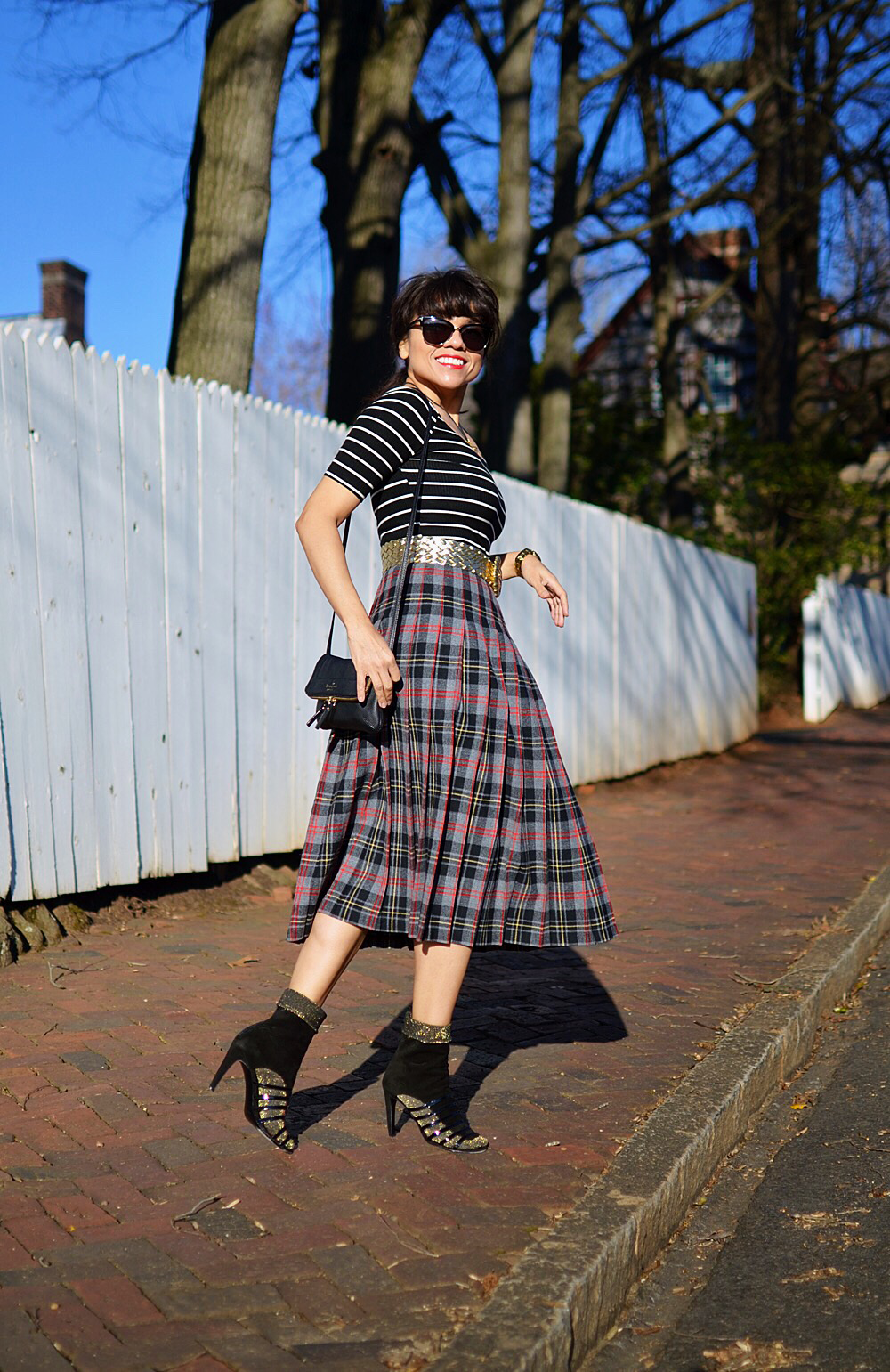 Stripes, Plaid and Gold | MY SMALL WARDROBE