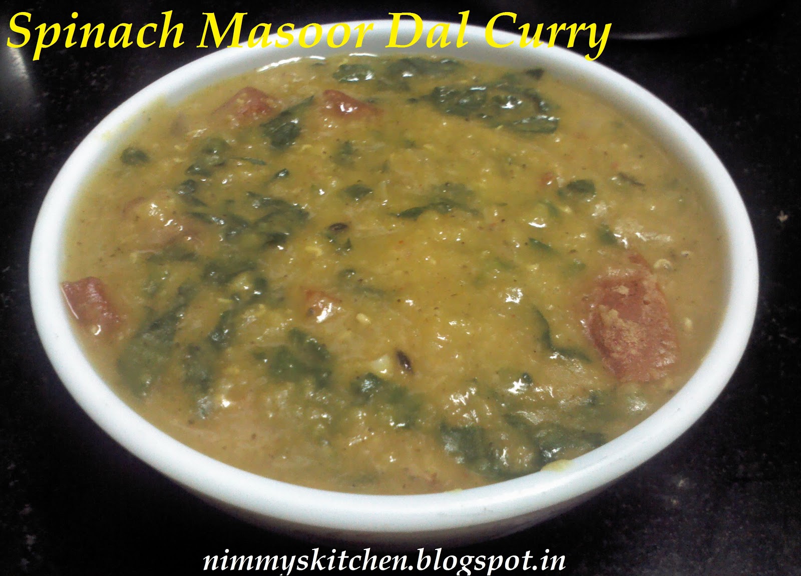 Nimmy's Kitchen Spinach Masoor Dal Curry