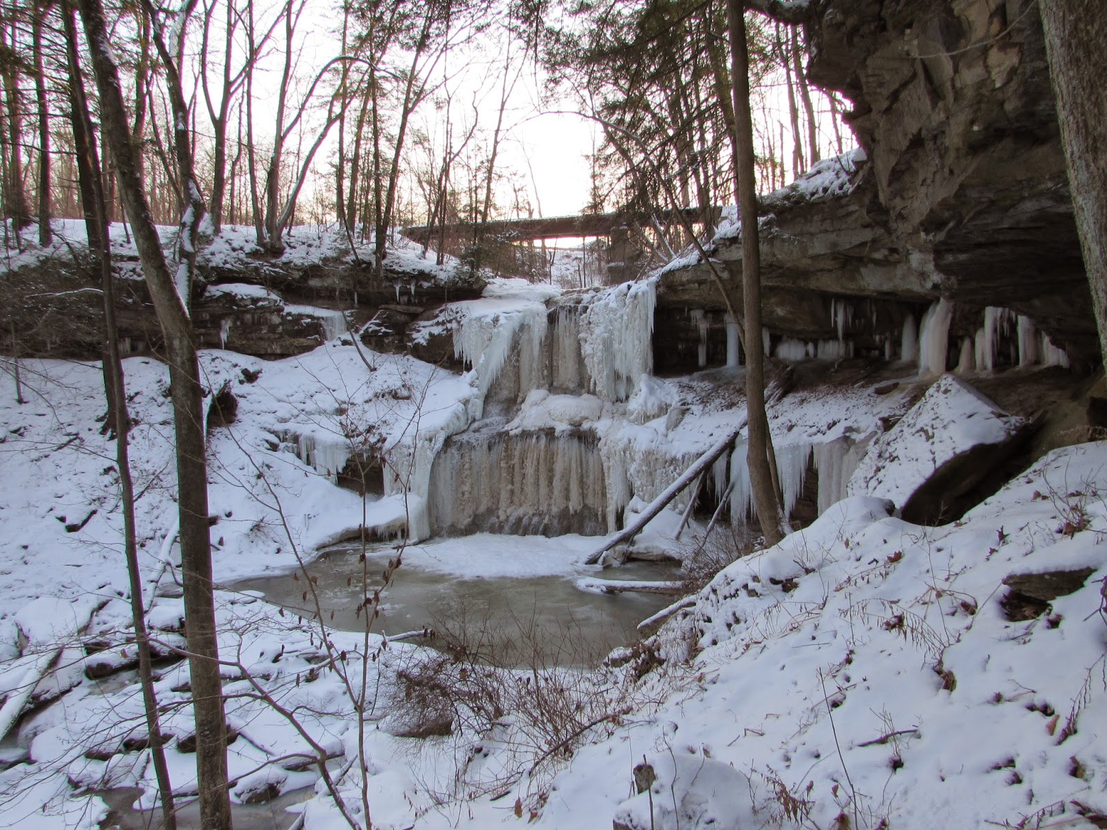 Snowy Drive Part 4 Quakertown Falls, Lawrence County Interesting