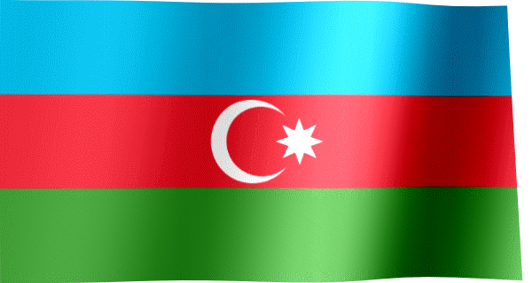 Azerbaijan Flag All Waving Flags