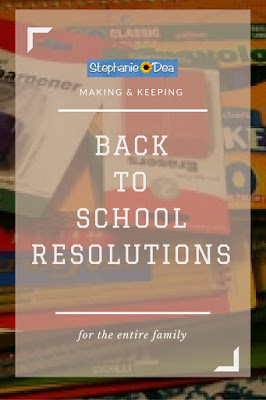 Back to School resolutions -- do you do these?