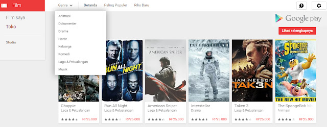 Google Play Kini Hadirkan Layanan Streaming Movies