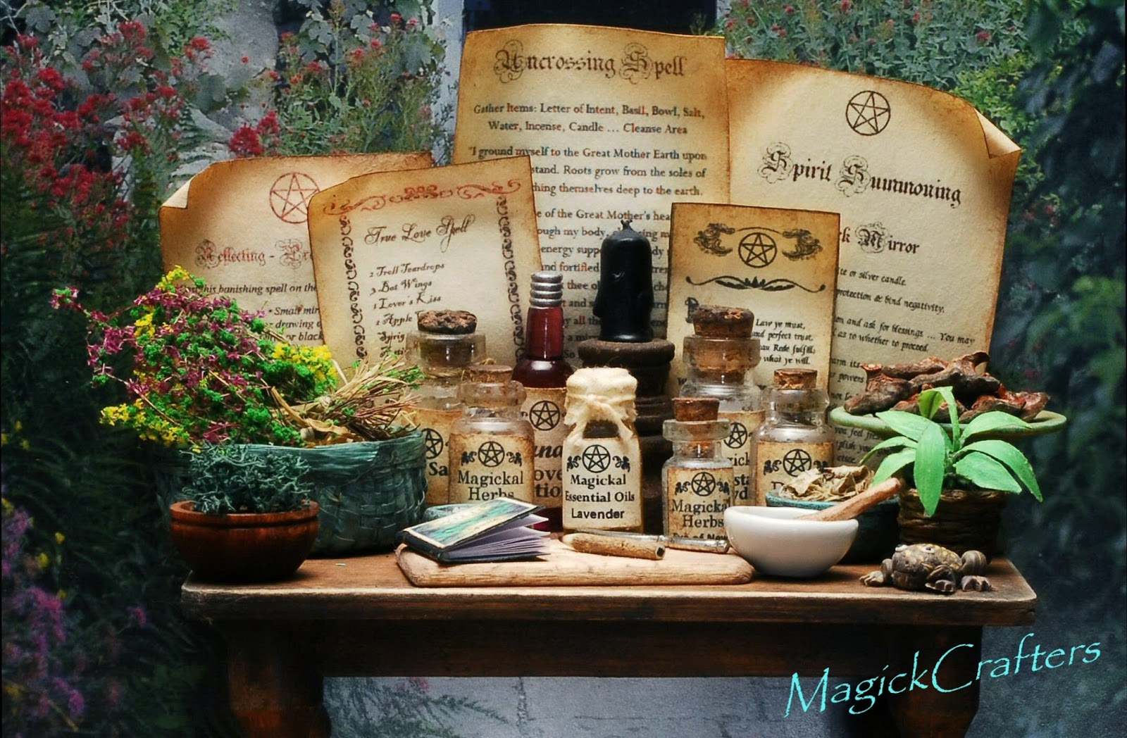 MagickCrafters Miniatures and Art Dolls The Witches' "Spellwork Prep