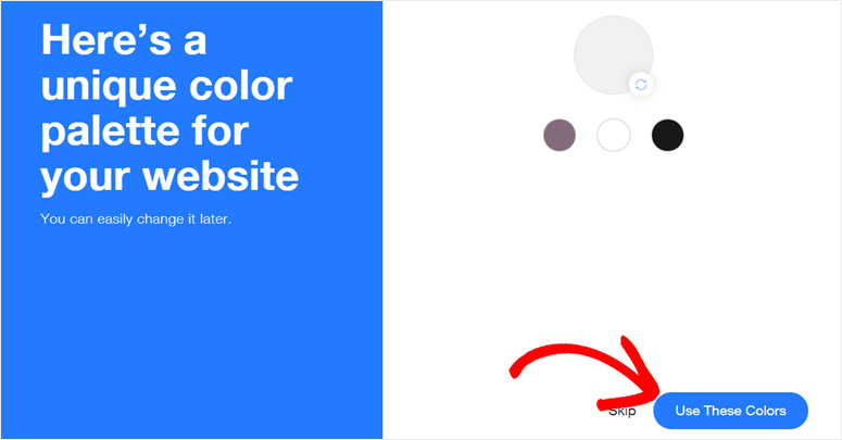 Pilih warna pallet Wix Pilih warna pallet Wix