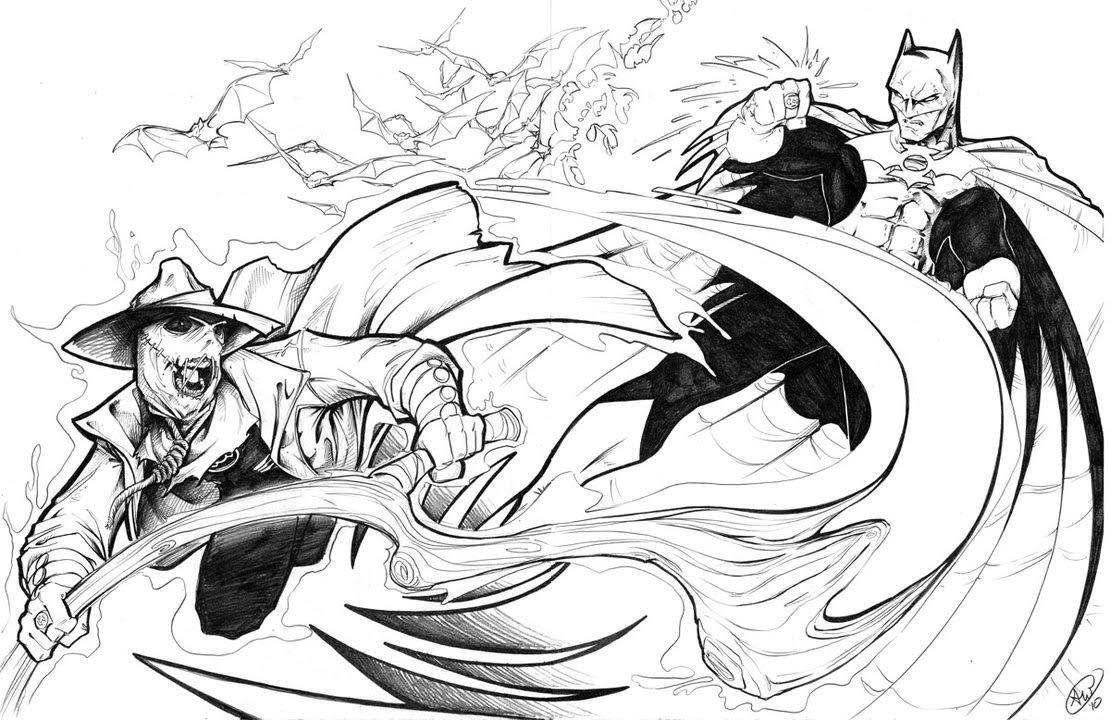 Dc scarecrow coloring pages
