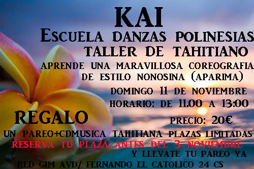 taller de danzas polinesias con kai danzas