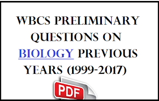 Wbcs Preliminary Questions on Biology Previous Years (1999-2017)