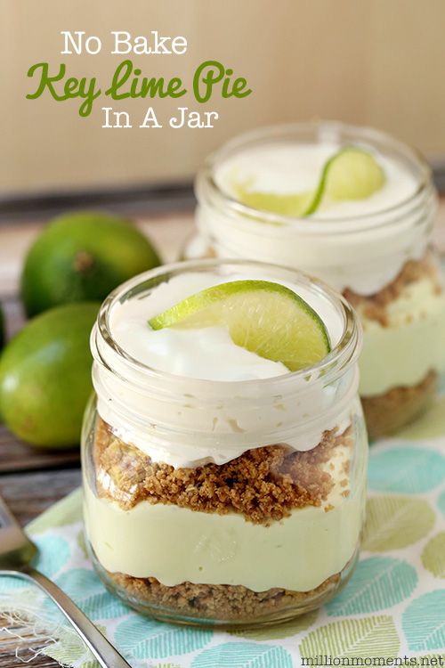 Andrea´s süße Seite No Bake Key Lime Pie In A Jar Key Lime Pie aus dem Glas