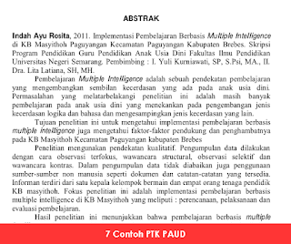 7 Contoh Ptk Paud Operator Sekolah