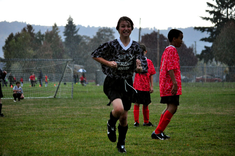 102 awesome things 100 playing soccer in the rain