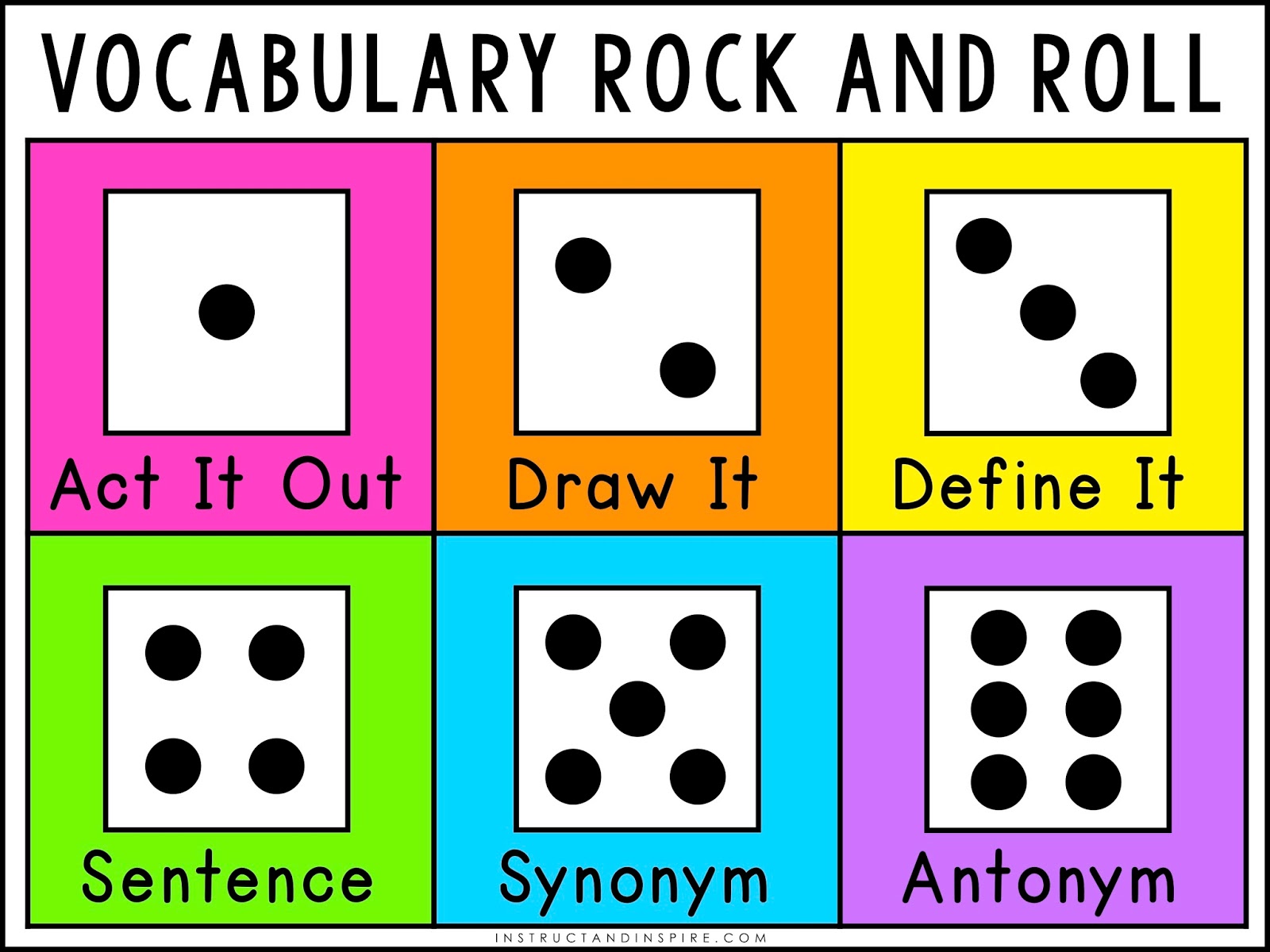 Teaching World Changers Vocabulary Dice Activity