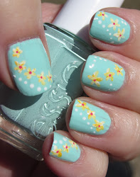 pastel nail flowers mint nails flower floral yellow tiny manicure designs polish spring blomster pretty fabulous unas flores con summer