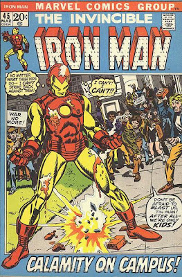Iron Man #45, student protesters