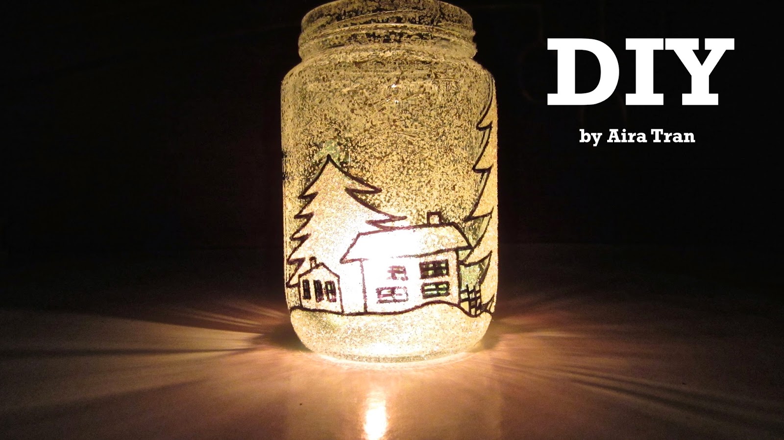 Aira Tran DIY Christmas Decorations Candle Jars