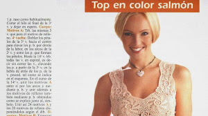Top color salmón muy femenino - Explicación en Español