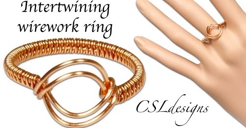 Easy Wire Woven Ring with Open Focal Area / The Beading Gem