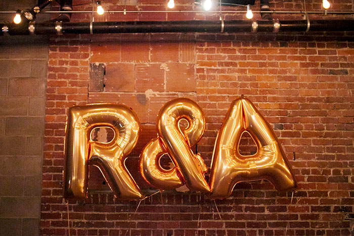 R&A gold foil balloons. Photo by Julie Harmsen. R&A