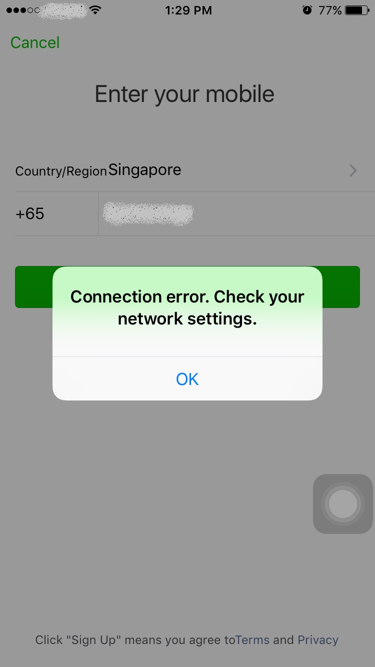 problem with new sign up wechat problem with new sign up wechat