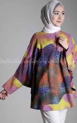 Contoh tunik batik atasan lengan panjang Contoh tunik batik atasan lengan panjang