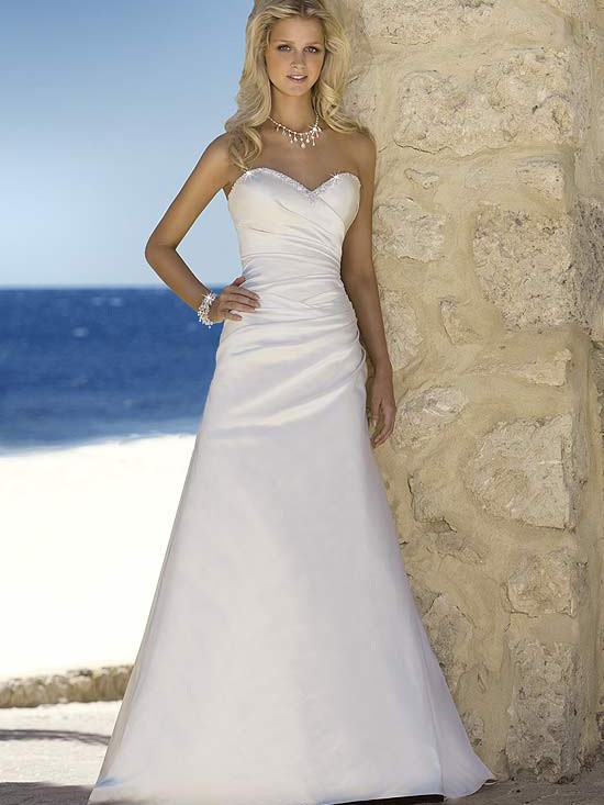 Beach Wedding Dress With Crystal Detail Bridal