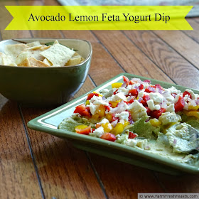 Avocado Lemon Feta Yogurt Dip | Farm Fresh Feasts