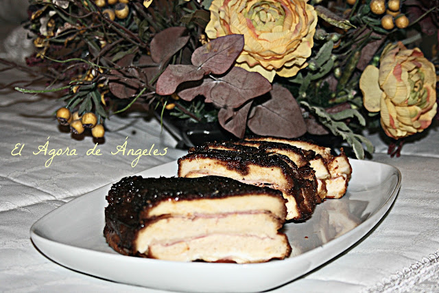  PUDIN CARAMELIZADO DE JAMÓN Y QUESO CON PAN DE MOLDE 