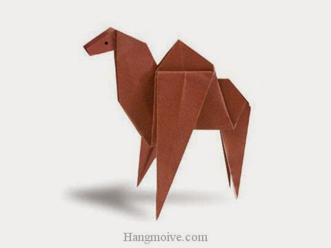 Cách gấp, xếp con lạc đà bằng giấy origami - Video hướng dẫn xếp hình - How to make a Camel