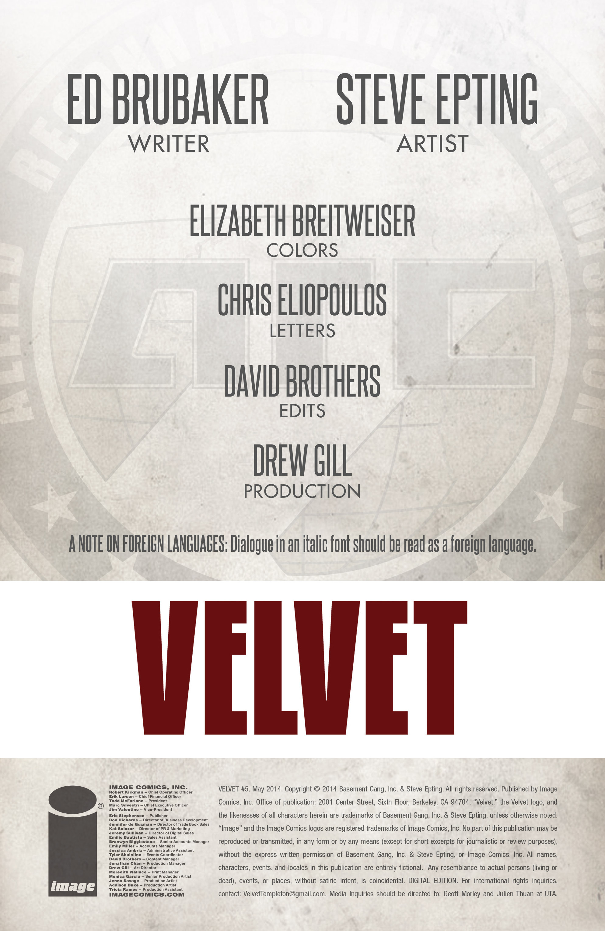 Read online Velvet comic -  Issue #5 - 2