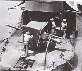 Over Open Sights: 4 inch Naval Gun and Crew on the Tigris.