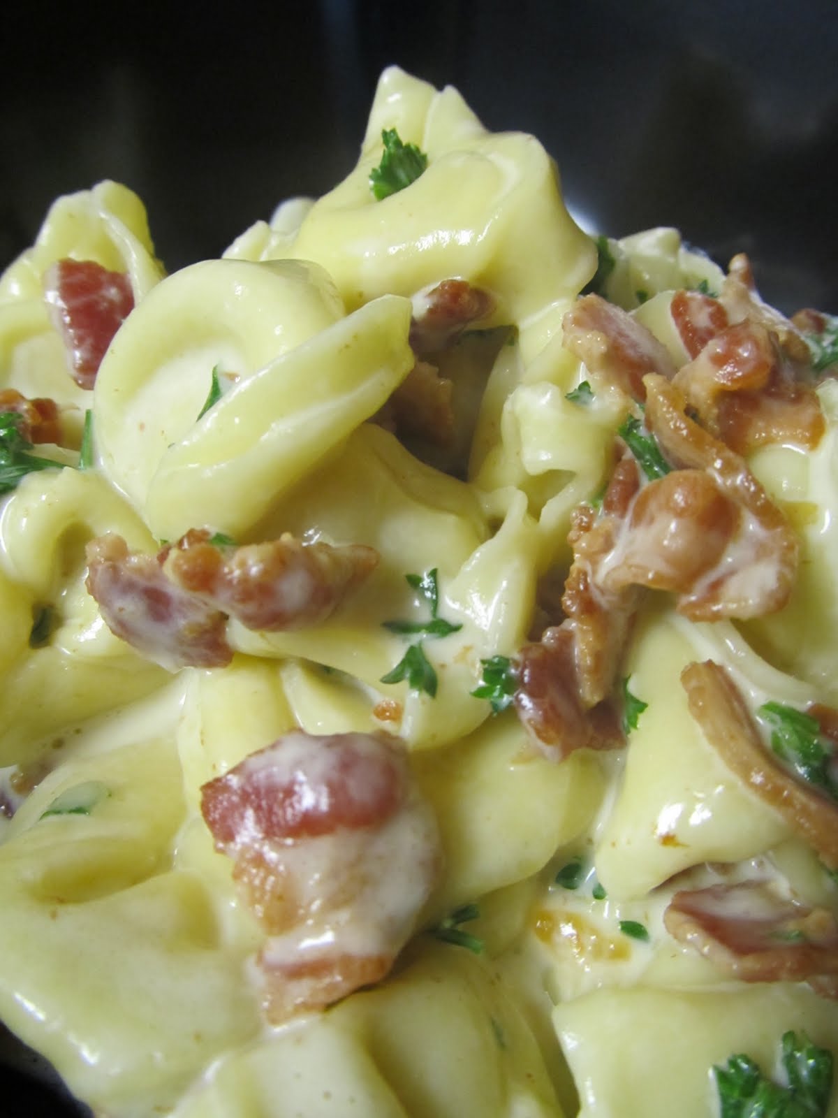 Never Trust a Skinny Cook: Tortellini Not-For-Real-Carbonara