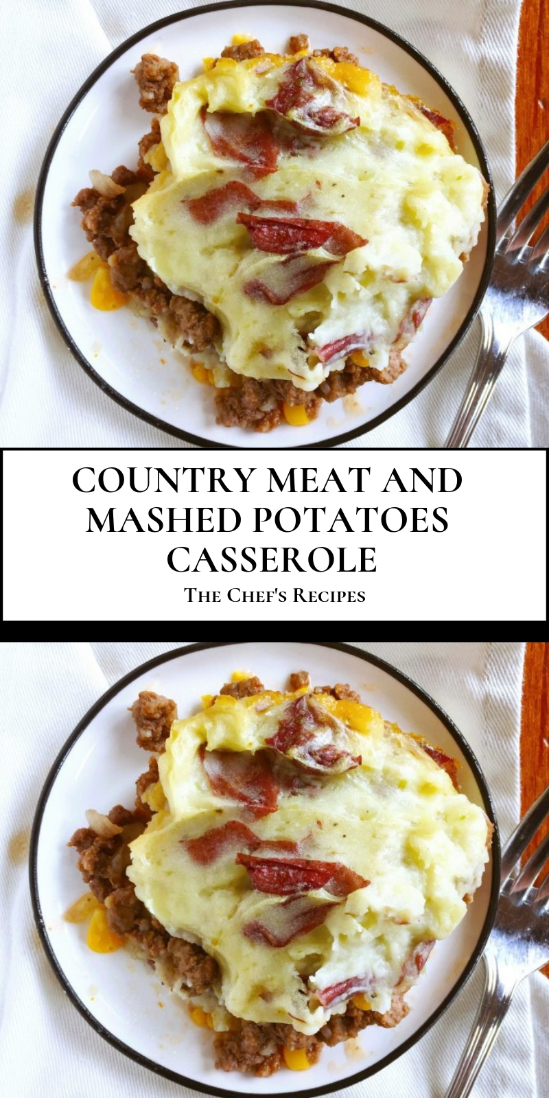 COUNTRY MEAT AND MASHED POTATOES CASSEROLE