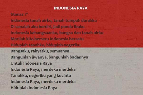 indonesia raya stanza 1