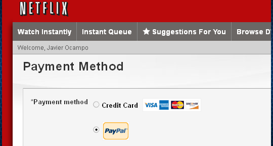 Netflix Paypal Problem