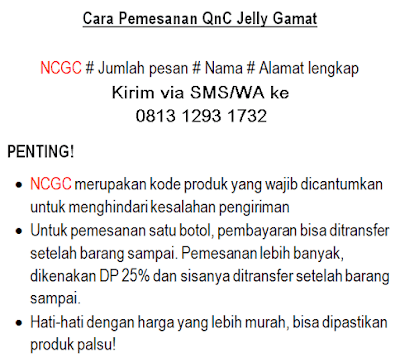 cara pesan qnc jelly gamat asli