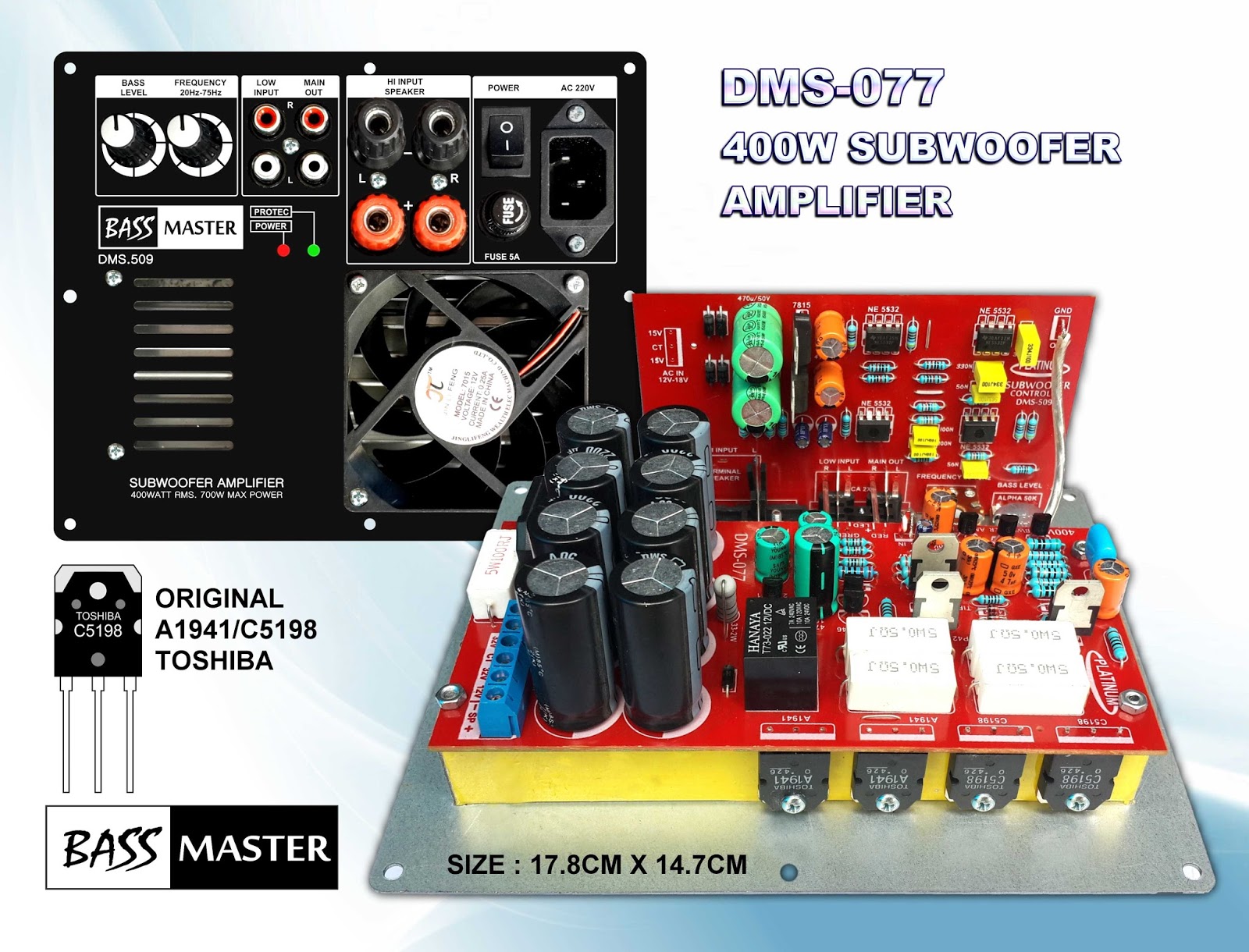 KIT ACTIVE SUBWOOFER 400WATT DMS077 ELECTRONIC PROJECT KITS