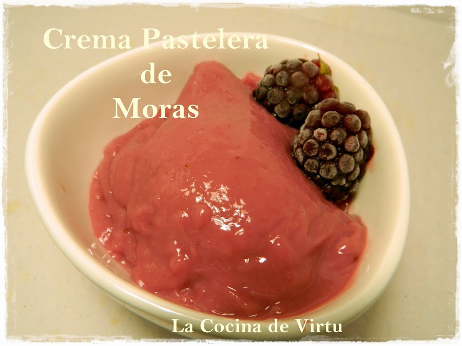  Crema pastelera de moras