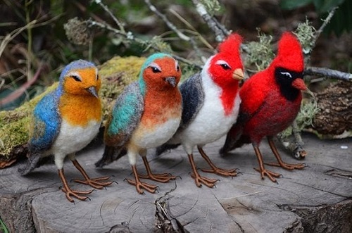 My Owl Barn: Realistic Needle Felted Sculptures by Harthicune