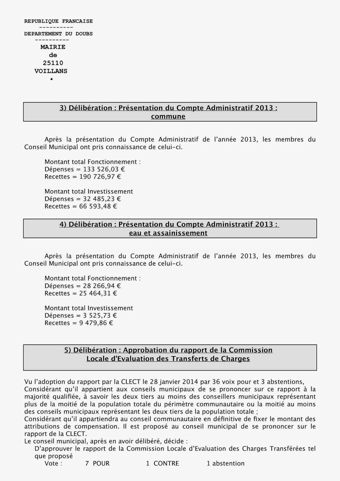 Voillans, village du Doubs, site officiel: Conseil Municipal